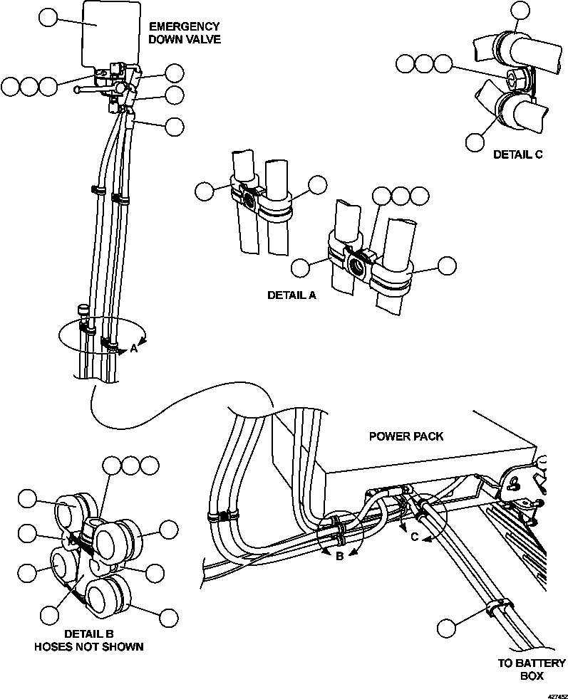 Komatsu parts book diagram for AFE57-CV 830E-1AC S/N A30461 - A30463 & A30470 - A30472     BARRICK BALD MOUNTAIN: RETRACTABLE LADDER ( 2/3)
