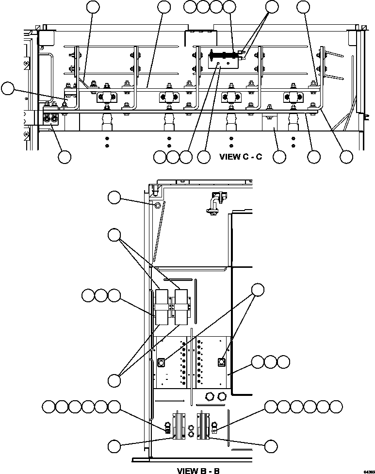 Komatsu parts book diagram for AFE57-CV 830E-1AC S/N A30461 - A30463 & A30470 - A30472     BARRICK BALD MOUNTAIN: CONTROL CABINET - RIGHT COMPARTMENT  2/2 (PC2752)