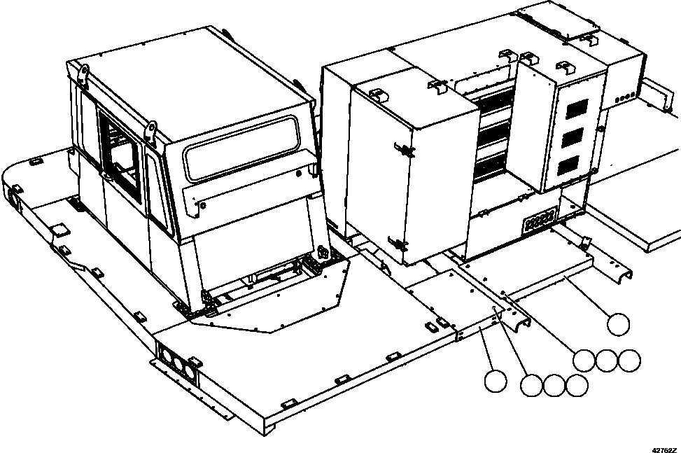 Komatsu parts book diagram for AFE57-CX 830E-1AC S/N A30505 - A30506     HIBBING TACONITE: REAR DECK INSTALLATION