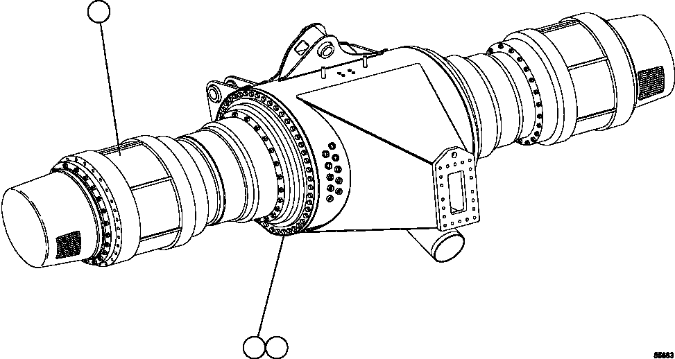 Komatsu parts book diagram for AFE57-CX 830E-1AC S/N A30505 - A30506     HIBBING TACONITE: WHEEL MOTOR MOUNTING