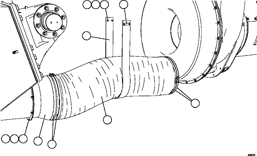 Komatsu parts book diagram for AFE57-CX 830E-1AC S/N A30505 - A30506     HIBBING TACONITE: DRIVE AXLE BLOWER HOSE