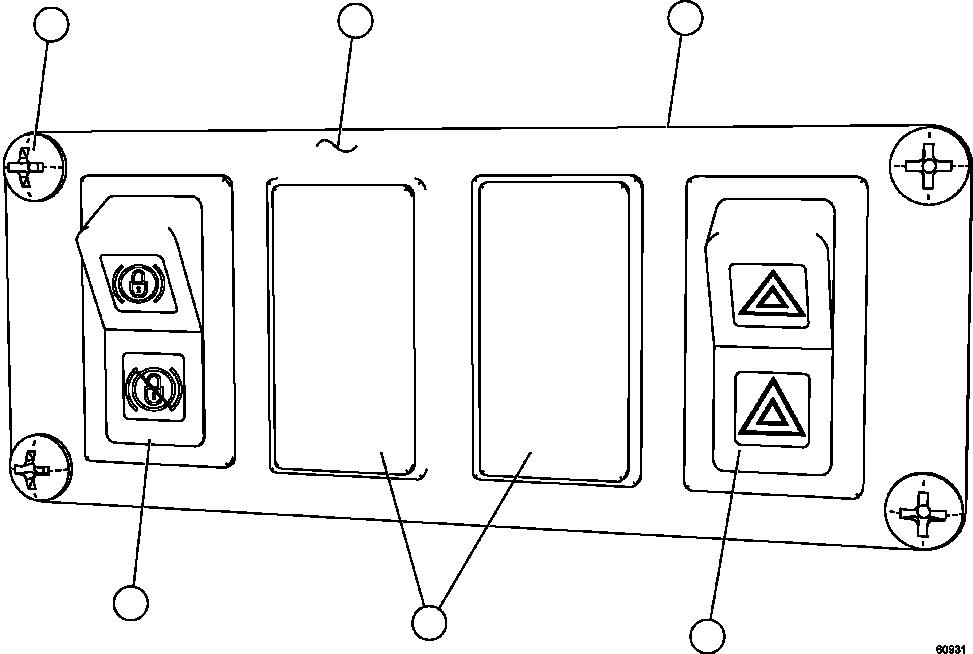 Komatsu parts book diagram for AFE57-CX 830E-1AC S/N A30505 - A30506     HIBBING TACONITE: UPPER RH DASH MODULE (EL3495)