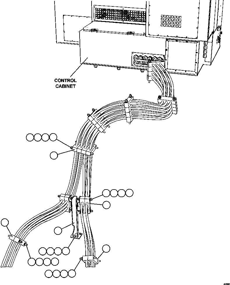Komatsu parts book diagram for AFE57-CX 830E-1AC S/N A30505 - A30506     HIBBING TACONITE: WHEEL MOTOR WIRING  1/4