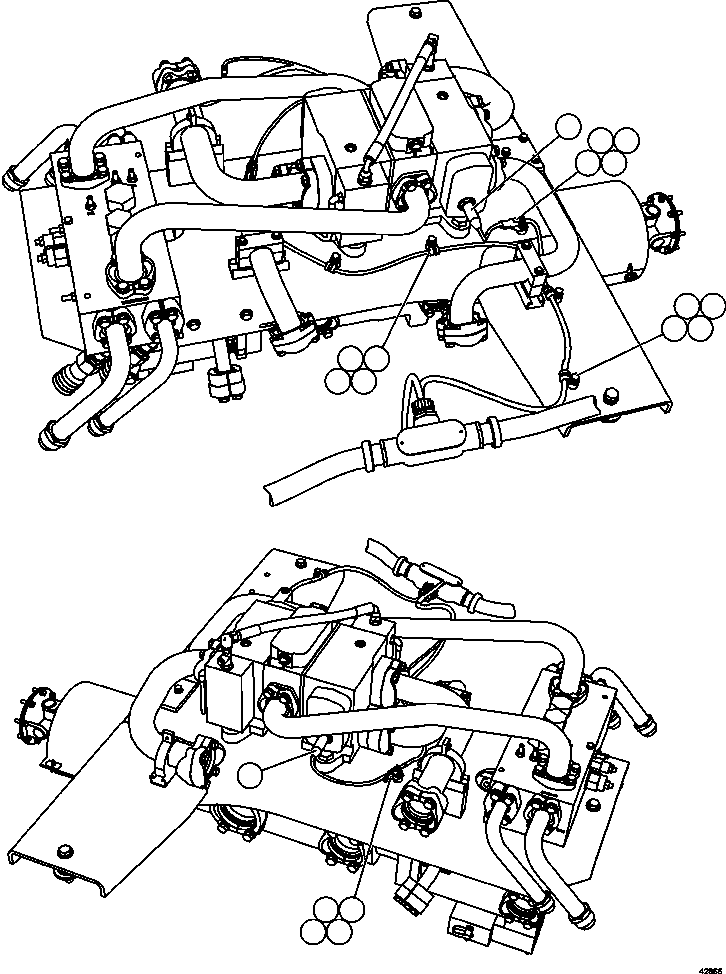 Komatsu parts book diagram for AFE57-CX 830E-1AC S/N A30505 - A30506     HIBBING TACONITE: PUMP MODULE WIRING