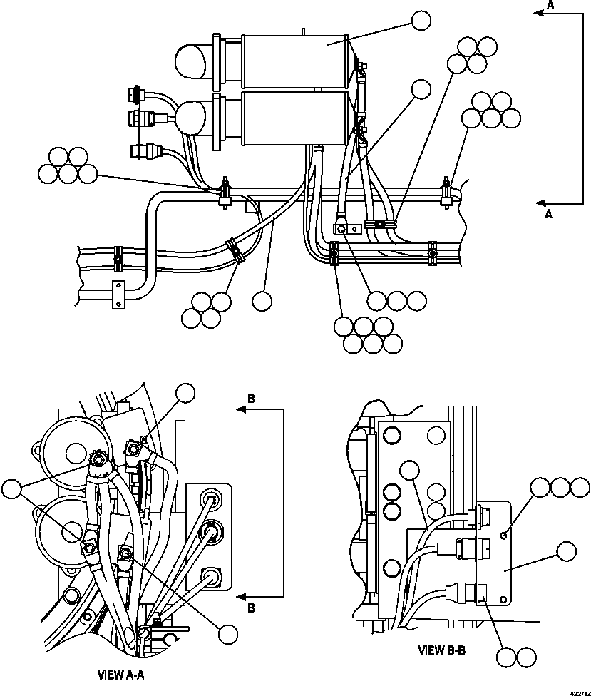 Komatsu parts book diagram for AFE57-CX 830E-1AC S/N A30505 - A30506     HIBBING TACONITE: STARTING SYSTEM WIRING ( 1/4)