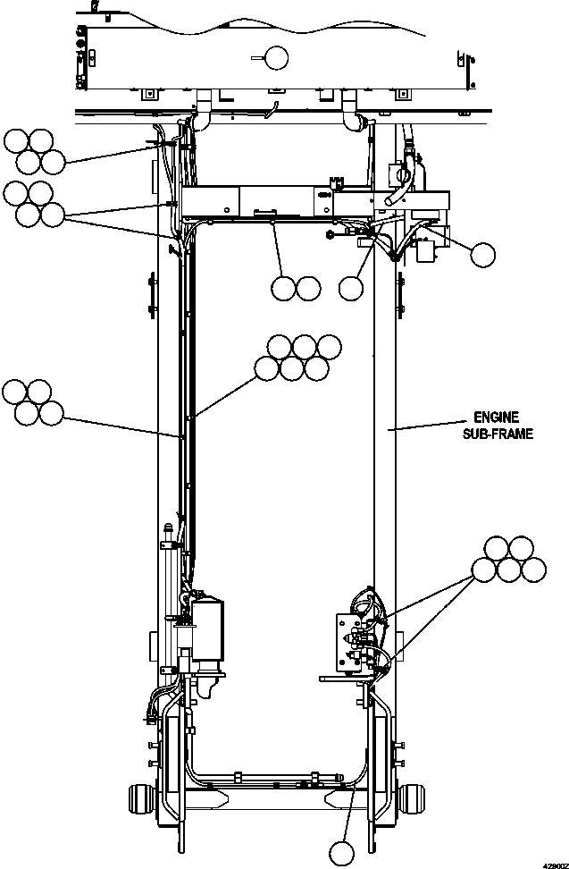 Komatsu parts book diagram for AFE57-CX 830E-1AC S/N A30505 - A30506     HIBBING TACONITE: ENGINE WIRING