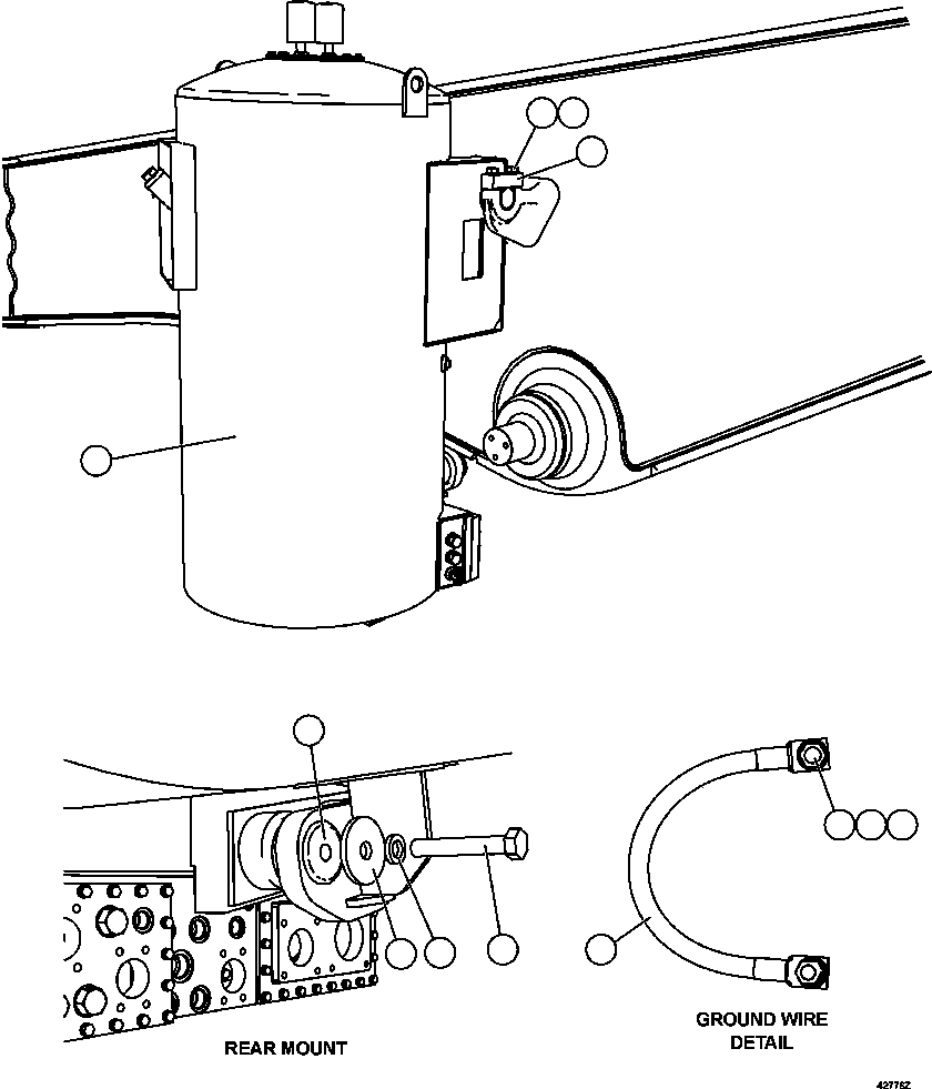 Komatsu parts book diagram for AFE57-CX 830E-1AC S/N A30505 - A30506     HIBBING TACONITE: HYDRAULIC TANK INSTALLATION