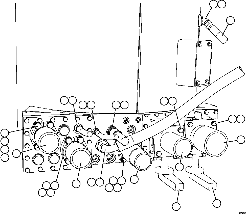 Komatsu parts book diagram for AFE57-CX 830E-1AC S/N A30505 - A30506     HIBBING TACONITE: HYDRAULIC TANK PIPING