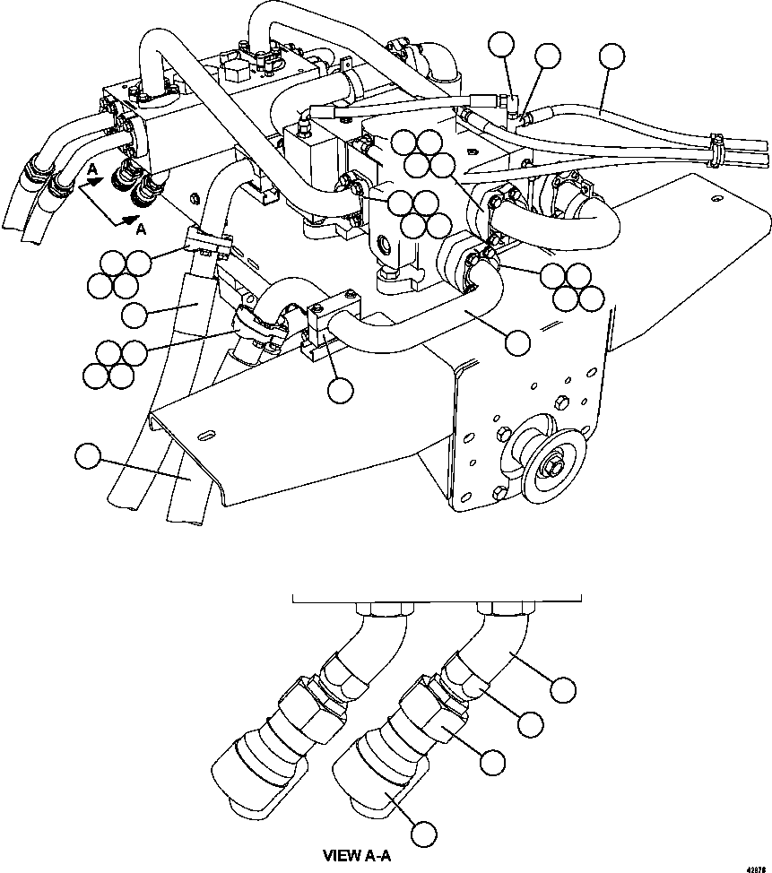 Komatsu parts book diagram for AFE57-CX 830E-1AC S/N A30505 - A30506     HIBBING TACONITE: HOIST PIPING ( 2/3)