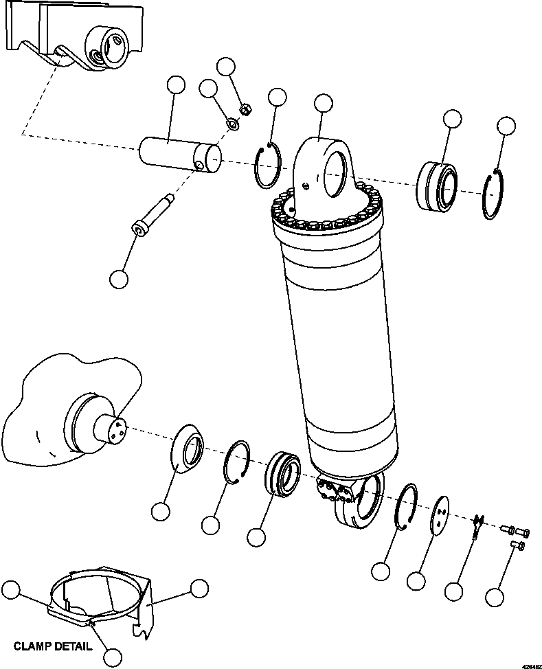 Komatsu parts book diagram for AFE57-CX 830E-1AC S/N A30505 - A30506     HIBBING TACONITE: HOIST CYLINDER INSTALLATION