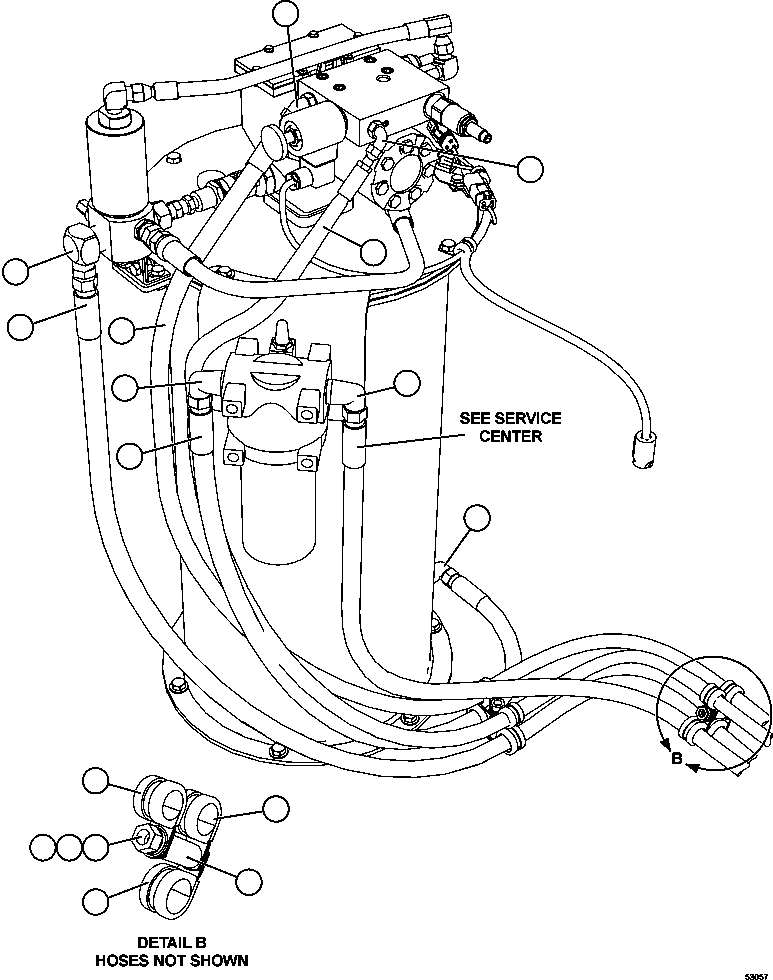 Komatsu parts book diagram for AFE57-CX 830E-1AC S/N A30505 - A30506     HIBBING TACONITE: AUTOMATIC LUBRICATION - PUMP PIPING