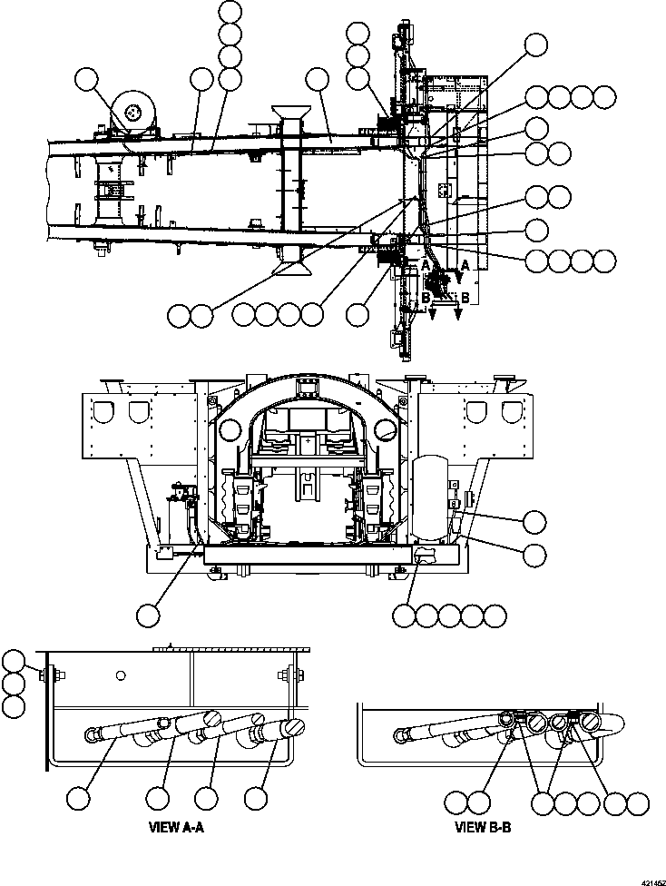 Komatsu parts book diagram for AFE57-CX 830E-1AC S/N A30505 - A30506     HIBBING TACONITE: SERVICE CENTER - RH