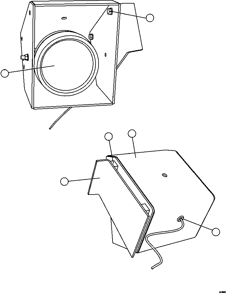 Komatsu parts book diagram for AFE57-CX 830E-1AC S/N A30505 - A30506     HIBBING TACONITE: DECK MOUNTED BACKUP LIGHTS