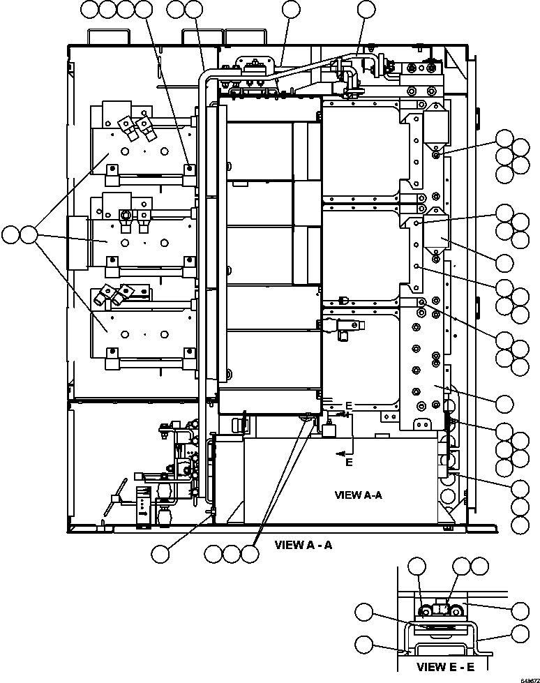 Komatsu parts book diagram for AFE57-CX 830E-1AC S/N A30505 - A30506     HIBBING TACONITE: CONTROL CABINET - RIGHT COMPARTMENT  1/2 (PC2752)