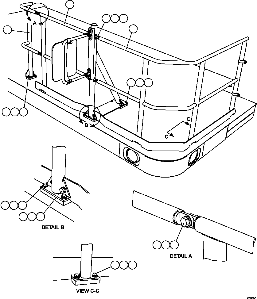 Dump Trucks Komatsu / AFE57-DF 830E-1AC S/N A30516 - A30517     MT. THORLEY(AFE57-DF) / RH DECK HANDRAILS(046 : 42820)