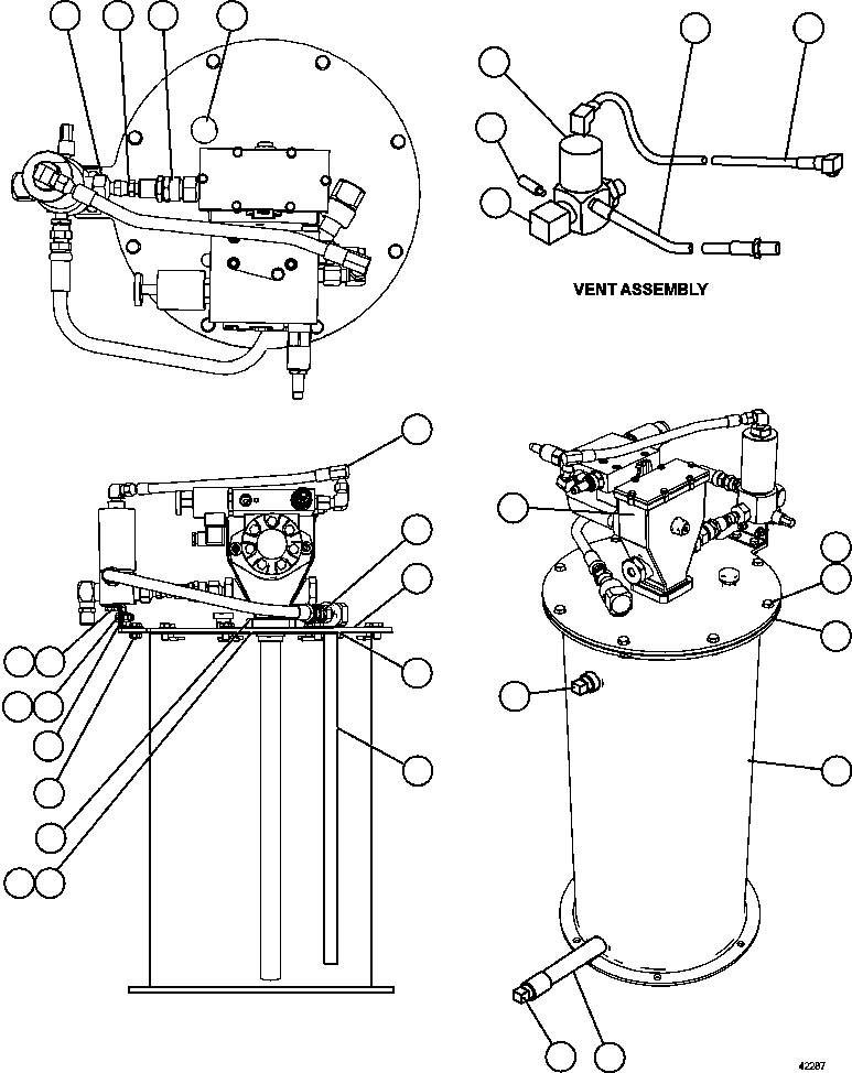 Dump Trucks Komatsu / AFE57-DF 830E-1AC S/N A30516 - A30517     MT. THORLEY(AFE57-DF) / LUBE PUMP/CONTAINER ASSEMBLY        PC2373(588 : 42287)