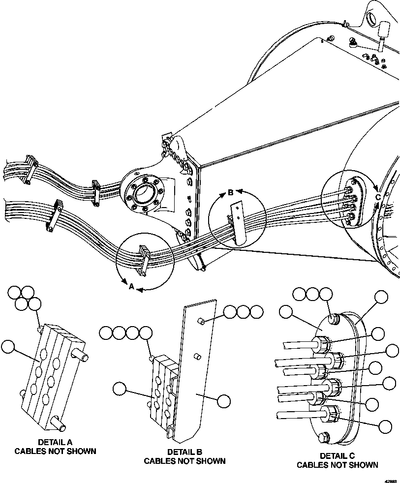 Dump Trucks Komatsu / AFE57-DT 830E-1AC S/N A30545 - A30546    BARRICK BALD MOUNTAIN(AFE57-DT) / WHEEL MOTOR WIRING  3/4(272 : 42993)