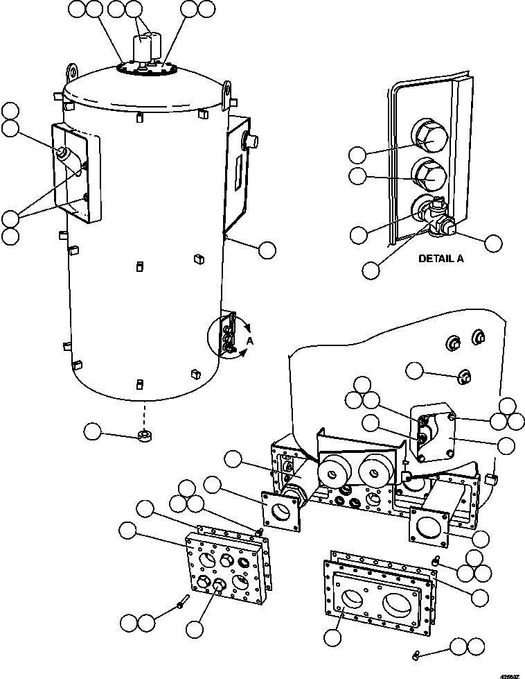 Dump Trucks Komatsu / AFE57-DT 830E-1AC S/N A30545 - A30546    BARRICK BALD MOUNTAIN(AFE57-DT) / HYDRAULIC TANK ASSEMBLY(420 : 42650)