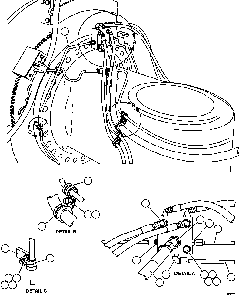 Dump Trucks Komatsu / AFE57-DT 830E-1AC S/N A30545 - A30546    BARRICK BALD MOUNTAIN(AFE57-DT) / FRONT BRAKE PIPING  2/2(504 : 42732)