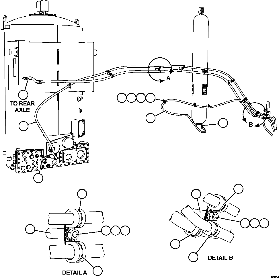 Dump Trucks Komatsu / AFE57-DT 830E-1AC S/N A30545 - A30546    BARRICK BALD MOUNTAIN(AFE57-DT) / AUTOMATIC LUBRICATION - LH FRAME RAIL PIPING(562 : 43054)