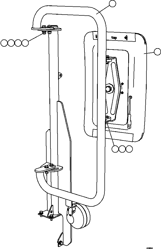 Dump Trucks Komatsu / AFE57-DZ 830E-1AC S/N A30561 - A30562      MT. THORLEY(AFE57-DZ) / LH MIRROR INSTALLATION(052 : 61816)