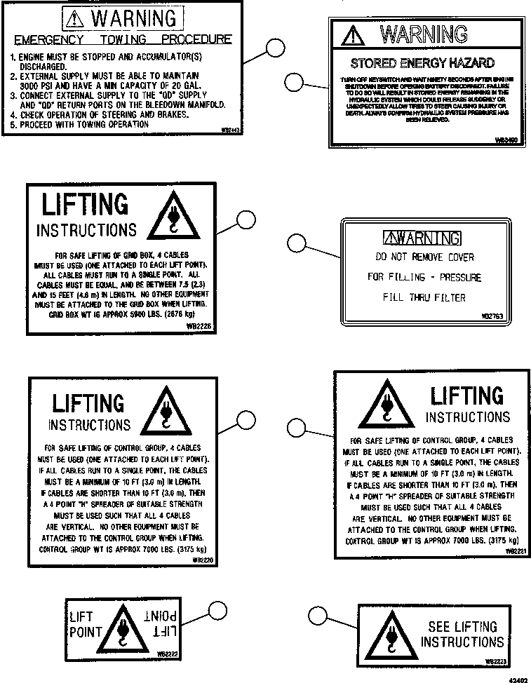 Komatsu parts book diagram for AFE57-EX 830E-1AC S/N A30637 - A30638    HINDUSTAN ZINC: DECALS & WARNINGS   3/5