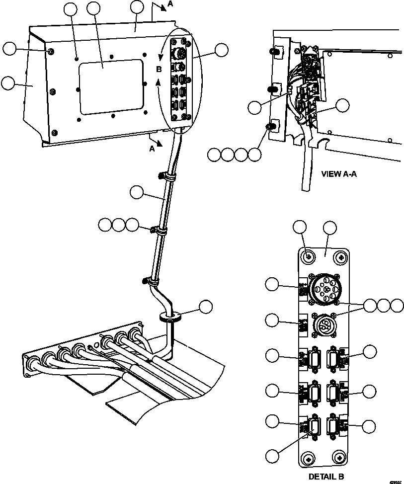 Komatsu parts book diagram for AFE57-EX 830E-1AC S/N A30637 - A30638    HINDUSTAN ZINC: DID PANEL INSTALLATION