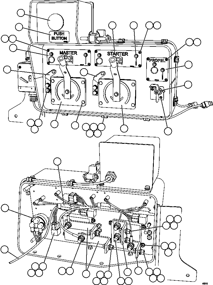 Komatsu parts book diagram for AFE57-EX 830E-1AC S/N A30637 - A30638    HINDUSTAN ZINC: ISOLATION BOX   2/3     XB5731