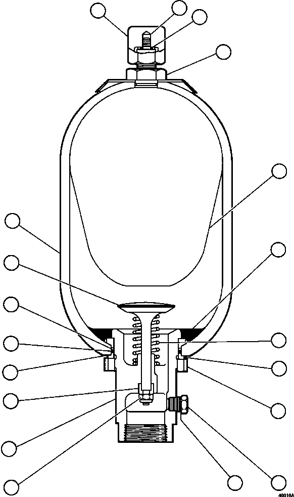 Komatsu parts book diagram for AFE57-EX 830E-1AC S/N A30637 - A30638    HINDUSTAN ZINC: ACCUMULATOR ASSEMBLY (2.5 GAL)     PB7058