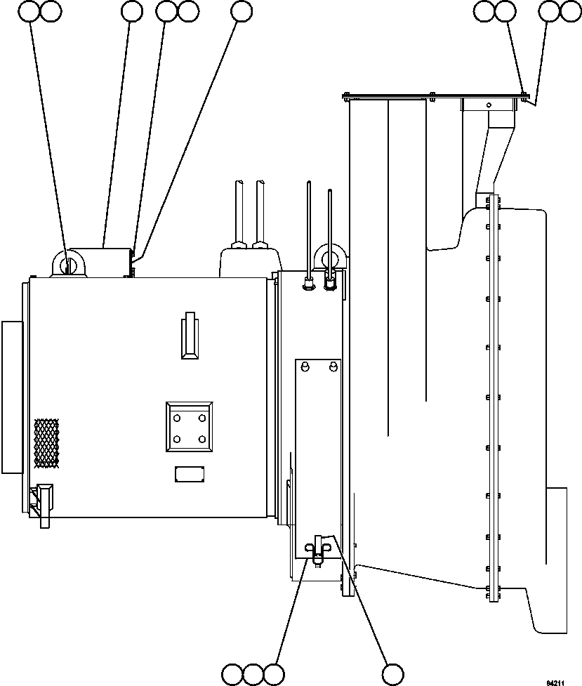 Komatsu parts book diagram for AFE57-EX 830E-1AC S/N A30637 - A30638    HINDUSTAN ZINC: ALTERNATOR/BLOWER ASSEMBLY        PC3172