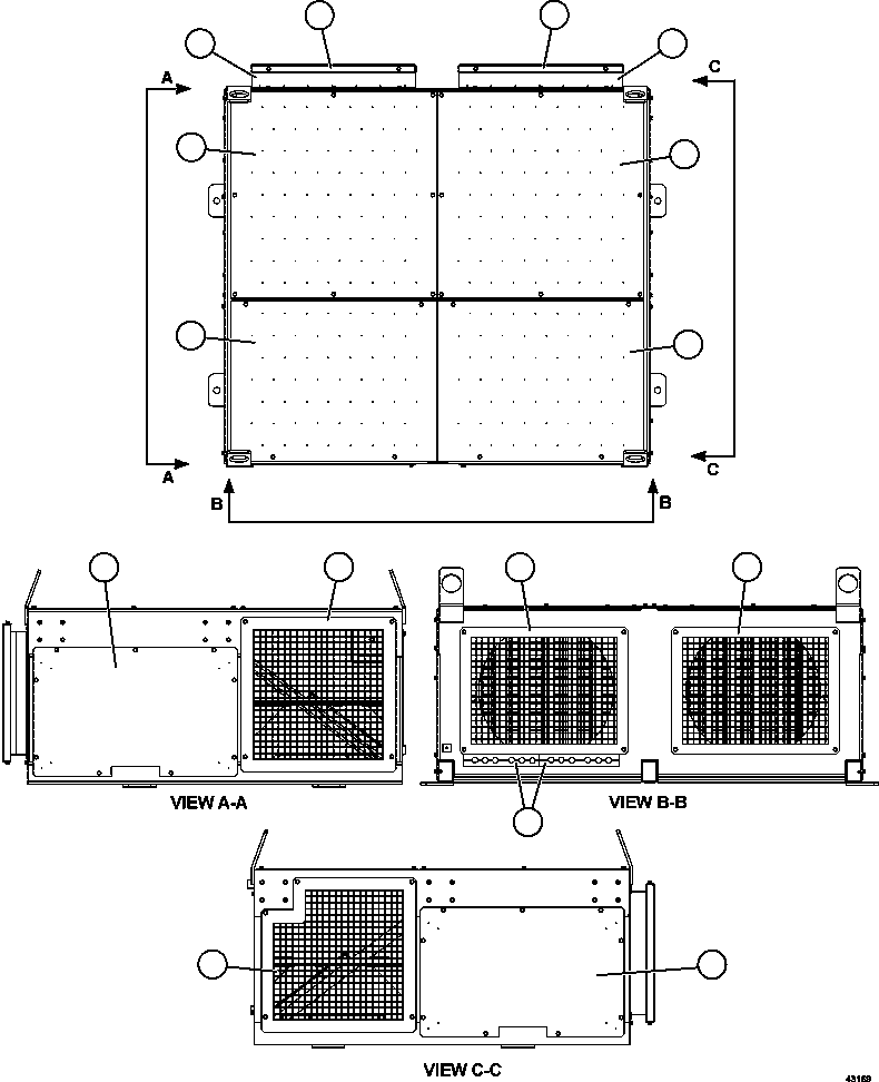 Komatsu parts book diagram for AFE57-EX 830E-1AC S/N A30637 - A30638    HINDUSTAN ZINC: RETARDING GRID  1/6   PC3170