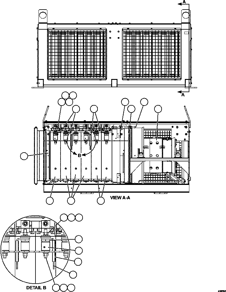 Komatsu parts book diagram for AFE57-EX 830E-1AC S/N A30637 - A30638    HINDUSTAN ZINC: RETARDING GRID  4/6   PC3170