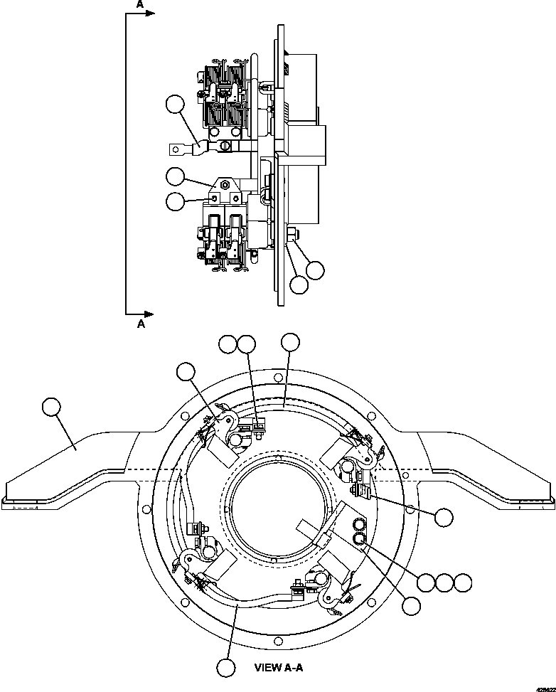 Komatsu parts book diagram for AFE57-EX 830E-1AC S/N A30637 - A30638    HINDUSTAN ZINC: RETARDING GRID BLOWER MOTOR  4/5    XA4558
