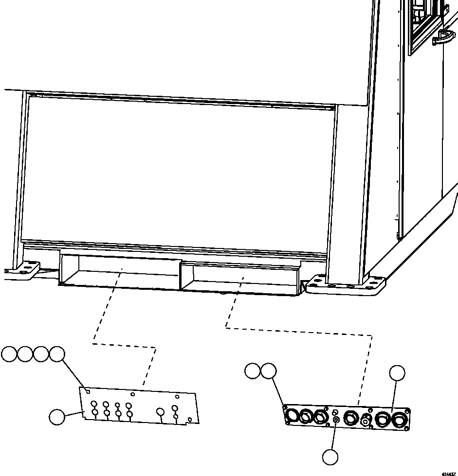 Dump Trucks Komatsu / AFE57-FN 830E-1AC S/N A30688-A30689, A30698-A30703, A30705-A30708, A30713-A30714, A30728-A30731, A30736-A30737, A30749-A30752, A30756, A30776-A30778, A30788-A30790, A30803, A30805-A30806, A30817, A30834 & A30847 - A30850  BROCKMAN / HOPE DO(AFE57-FN) / CAB CONNECTOR PLATE AND HOSE FLAP(162 : 42443)