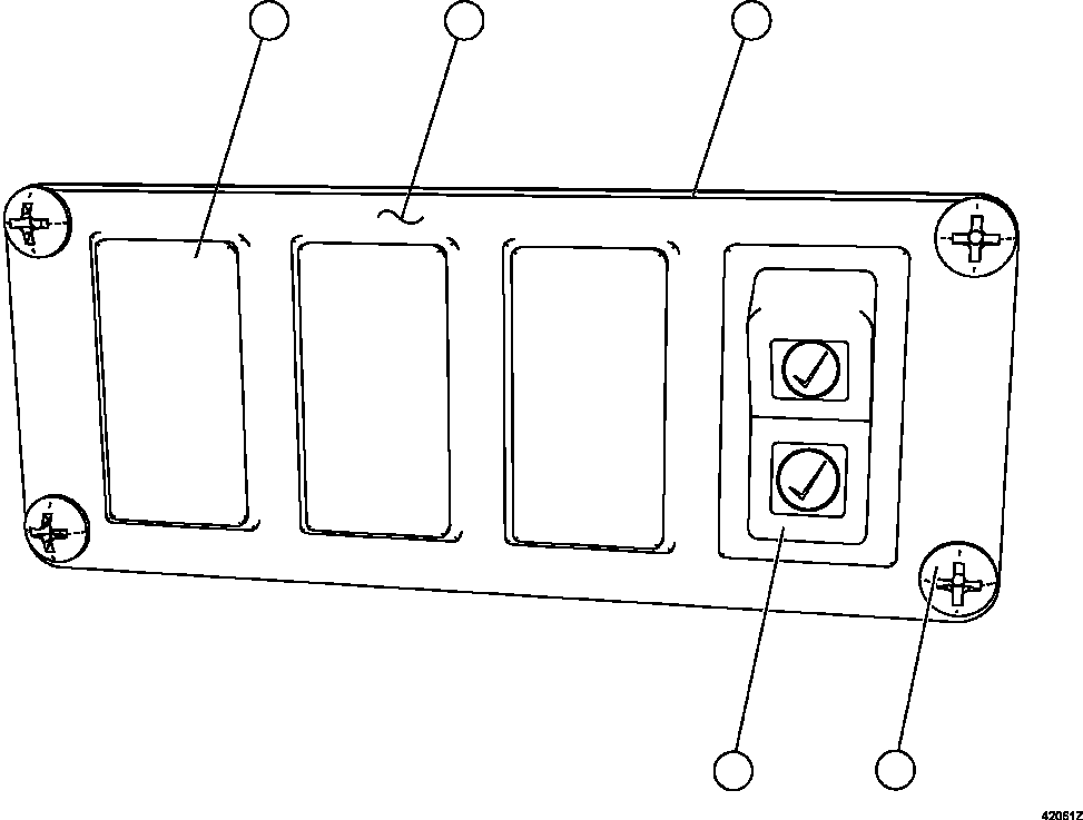 Komatsu parts book diagram for AFE57-FV 830E-1AC S/N A30732 - A30734, A30758 & A30762 - A30763 CLERMONT: UPPER LH DASH MODULE          EL4149