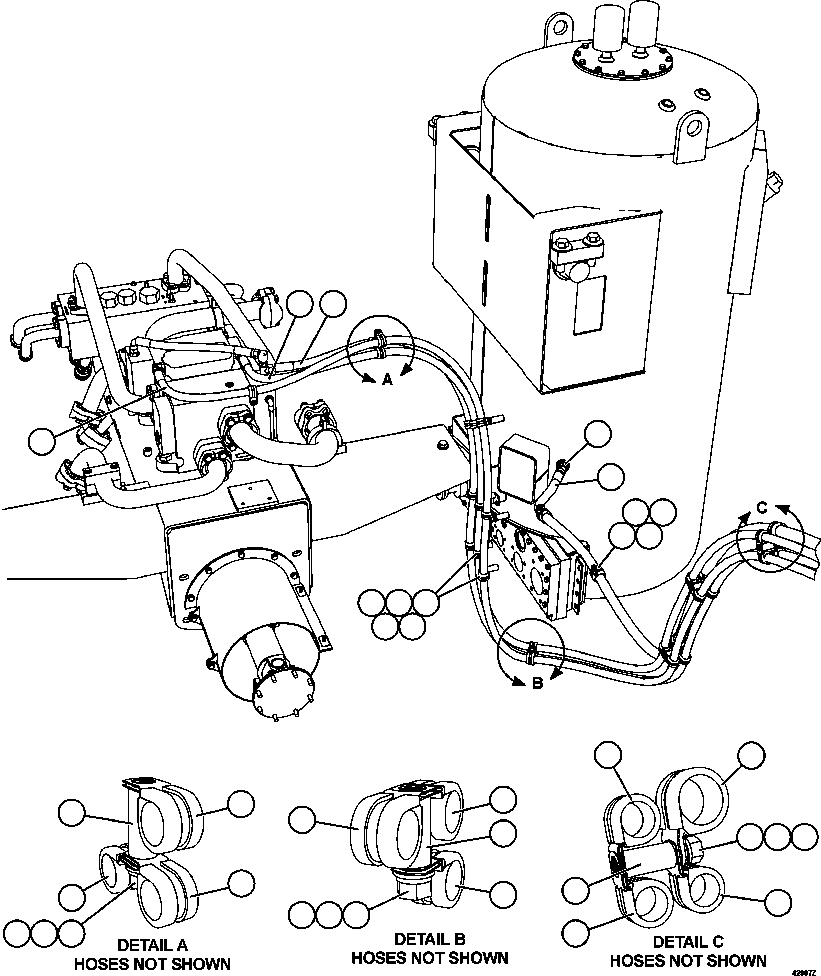 Komatsu parts book diagram for AFE57-FV 830E-1AC S/N A30732 - A30734, A30758 & A30762 - A30763 CLERMONT: HYDRAULIC CABINET PIPING