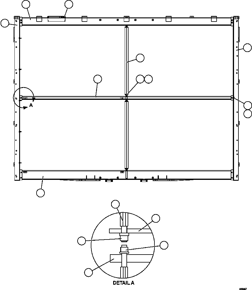 Komatsu parts book diagram for AFE57-FW 830E-1AC S/N A30761  WABUSH: AFTER COOLER RADIATOR    XA5354