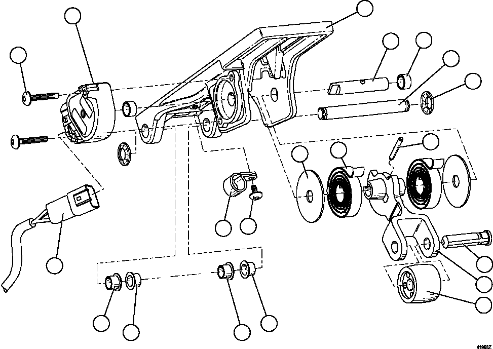Komatsu parts book diagram for AFE57-FW 830E-1AC S/N A30761  WABUSH: ELECTRONIC TREADLE           PC1997