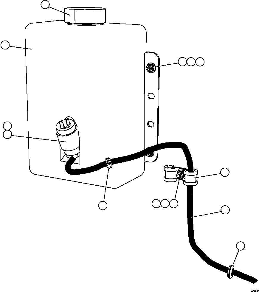 Komatsu parts book diagram for AFE57-FW 830E-1AC S/N A30761  WABUSH: WINDSHIELD WASHER INSTALLATION
