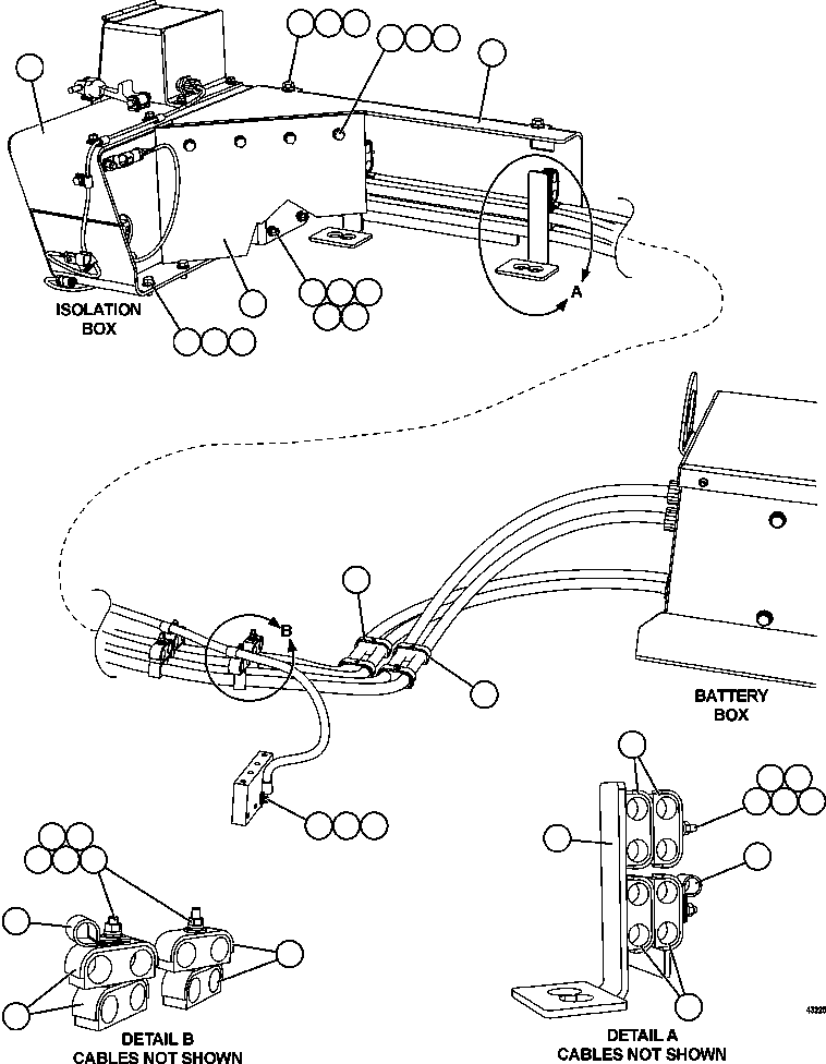 Dump Trucks Komatsu / AFE57-FW 830E-1AC S/N A30761  WABUSH(AFE57-FW) / BATTERY BOX WIRING   1/2(370 : 43225)