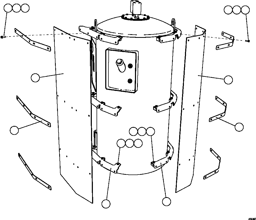 Komatsu parts book diagram for AFE57-FW 830E-1AC S/N A30761  WABUSH: HYDRAULIC TANK MUDFLAPS