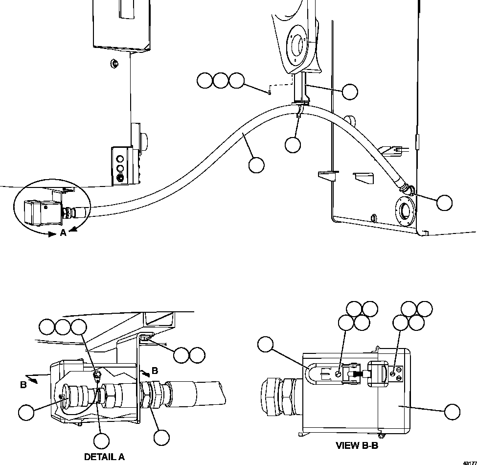 Komatsu parts book diagram for AFE57-FW 830E-1AC S/N A30761  WABUSH: LH QUICK FUEL FILL