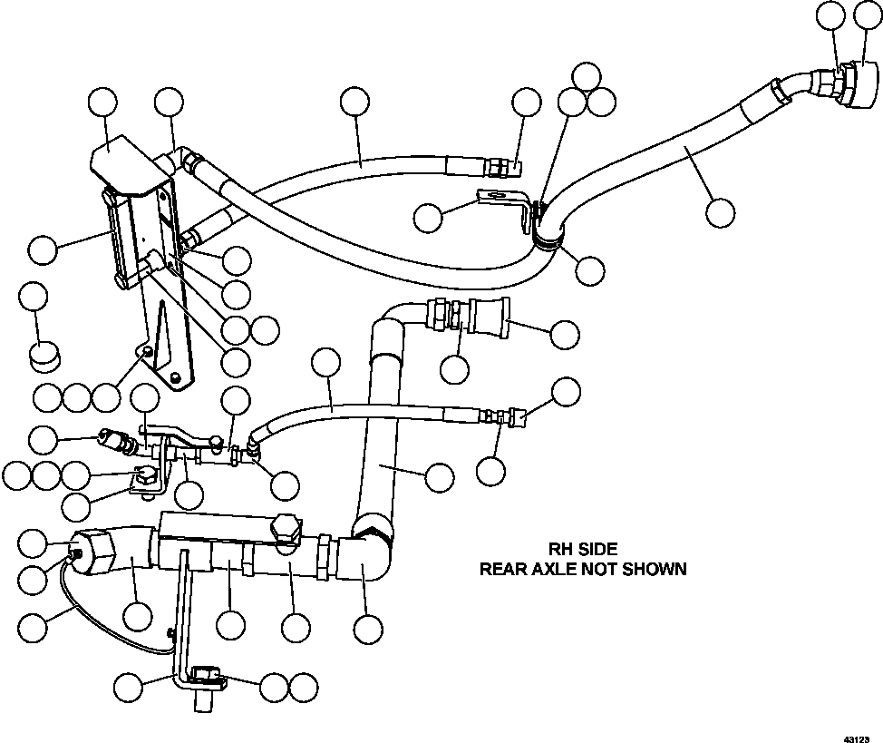 Komatsu parts book diagram for AFE57-FW 830E-1AC S/N A30761  WABUSH: REAR AXLE SERVICE CENTER - RH