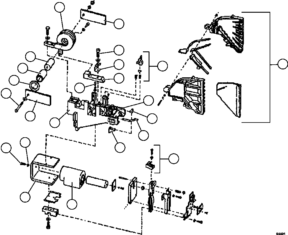 Komatsu parts book diagram for AFE57-FW 830E-1AC S/N A30761  WABUSH: CONTACTOR ASSEMBLY - RP    GE1843