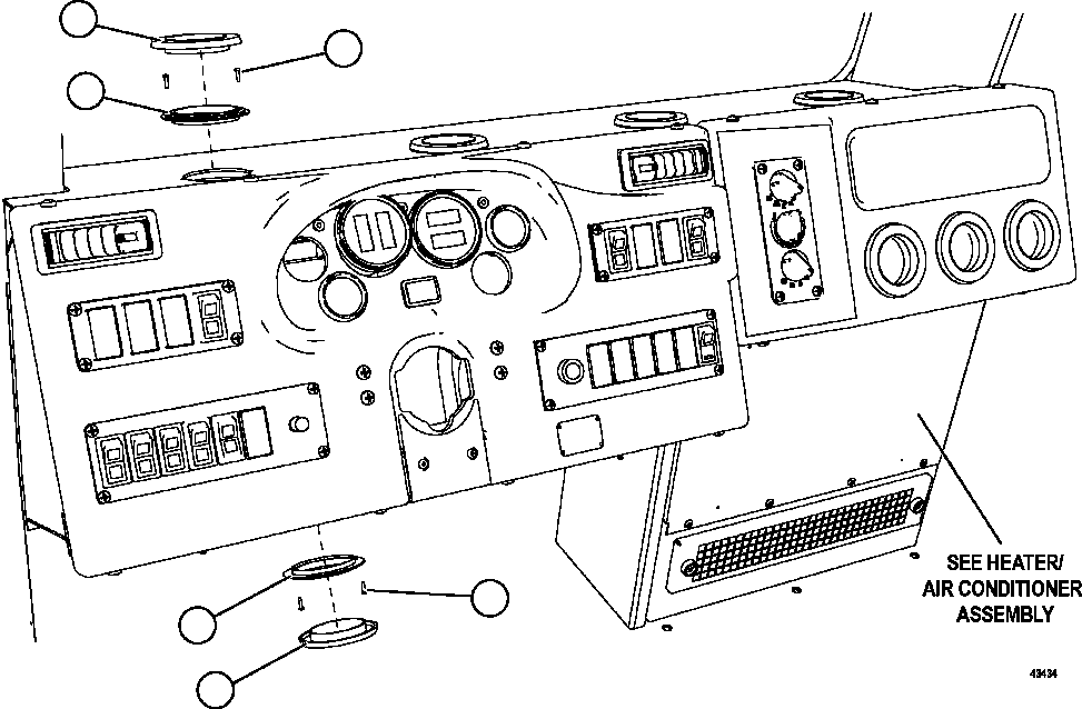 Komatsu parts book diagram for AFE57-GH 830E-1AC S/N A30822 - A30823 & A30831 - A30833 KONKOLA COPPER: HVAC VENTS