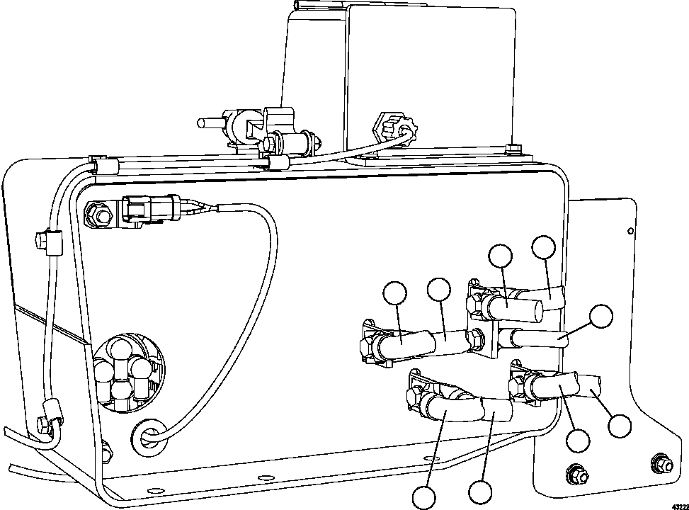 Komatsu parts book diagram for AFE57-GH 830E-1AC S/N A30822 - A30823 & A30831 - A30833 KONKOLA COPPER: BATTERY BOX WIRING   2/2