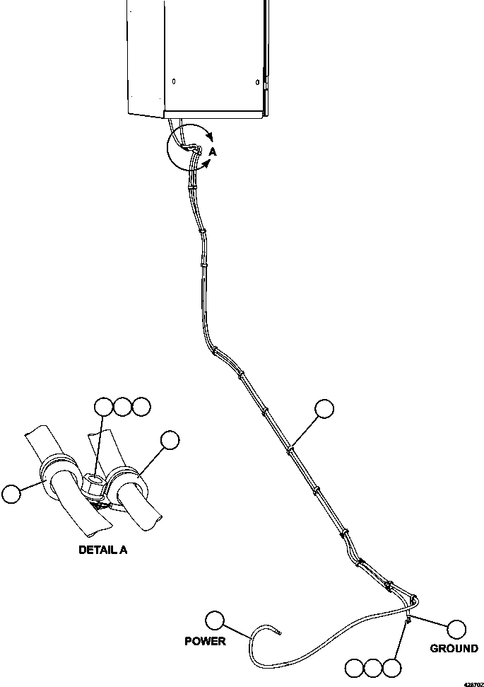 Komatsu parts book diagram for AFE57-GH 830E-1AC S/N A30822 - A30823 & A30831 - A30833 KONKOLA COPPER: AUXILIARY CONTROL CABINET POWER WIRING