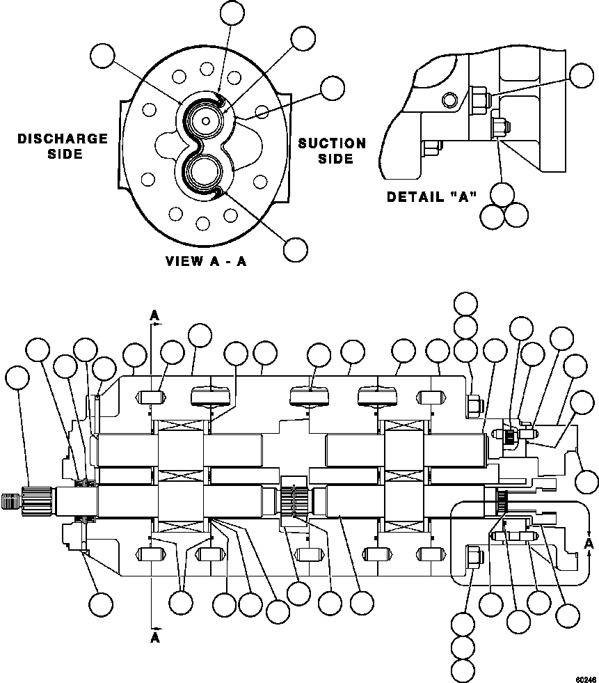 Komatsu parts book diagram for AFE57-GH 830E-1AC S/N A30822 - A30823 & A30831 - A30833 KONKOLA COPPER: HOIST PUMP ASSEMBLY               PB8761