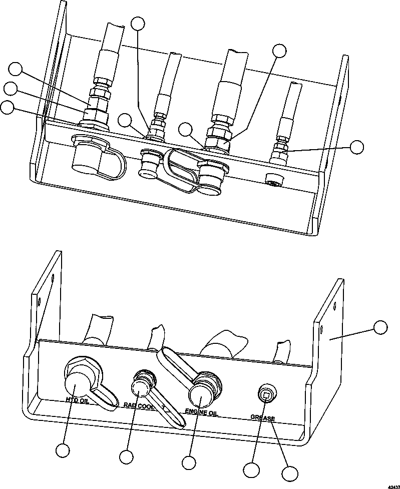 Komatsu parts book diagram for AFE57-GH 830E-1AC S/N A30822 - A30823 & A30831 - A30833 KONKOLA COPPER: SERVICE CENTER - FILL STATION
