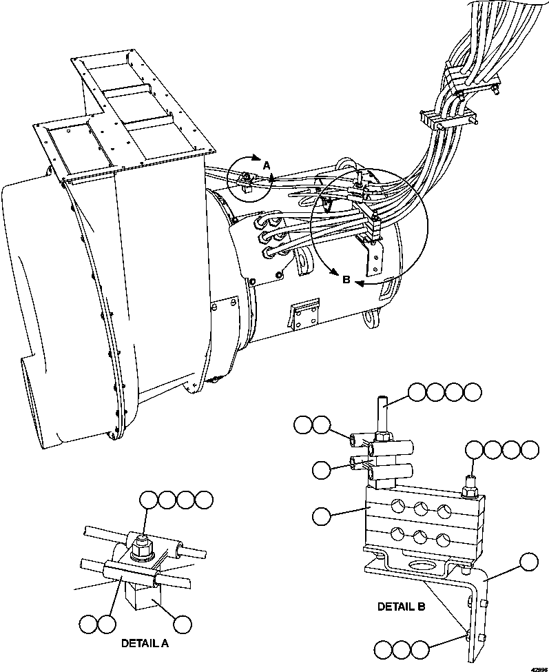 Komatsu parts book diagram for AFE57-GK 830E-1AC S/N A30840 - A30841  HIBBING TACONITE: ALTERNATOR WIRING   2/3